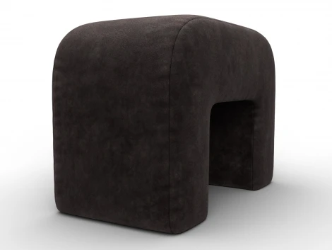 Пуф 008 (ДСП,Брус,Фанера,Велюр/Коричневый) Лига Диванов 132524