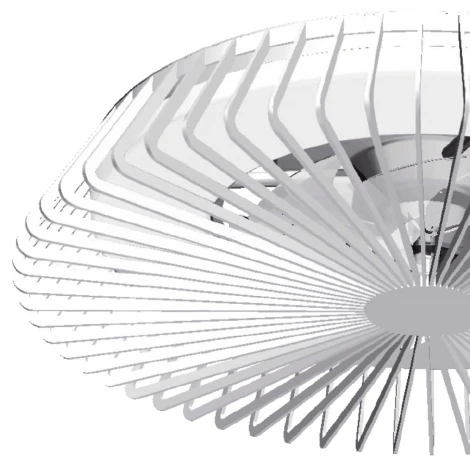 Потолочный светильник круглый с вентилятором Mantra Himalaya 7120 (LED, 220V, диммер, пульт управления, свето-шумовой датчик, управление смартфоном, умный дом - Tuya Smart, круглые)