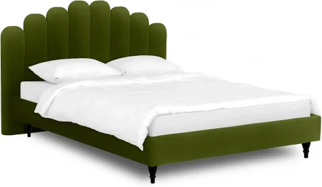 Кровать Queen II Sharlotta L 1600 ОГОГО (арт.577165), (Ткань/Зеленый)
