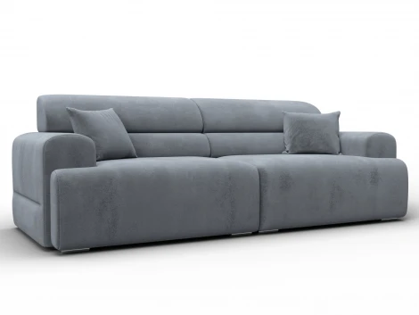 Диван прямой Лига-109 НПБ (ДСП,Фанера,Велюр/Серый) Лига Диванов 136489