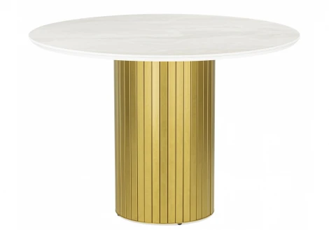 Керамический стол Гравент 110 onyx bianco soft satin / золотой 625608