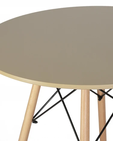 Стол обеденный CHELSEA`80 (ножки светлый бук, столешница бежевая)