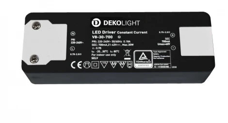 Блок питания для светодиодов BASIC, CC, V8-30-700мА/30Вт Deko-Light 862198