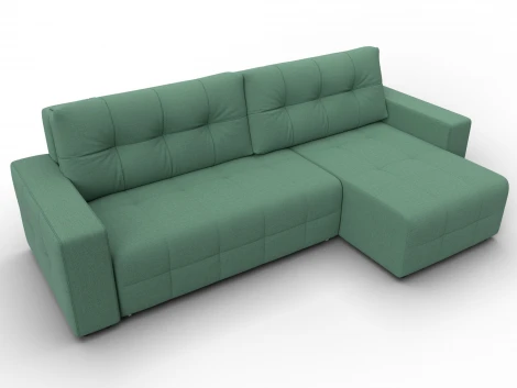 Диван угловой Лига-122 угол универсальный (ДСП,Брус,Рогожка/Зеленый) Лига Диванов 137601