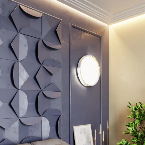 Настенно-потолочный светильник Velio 7612/DL (регулировка яркости, LED, 220V, пульт управления, круглые, IP43)