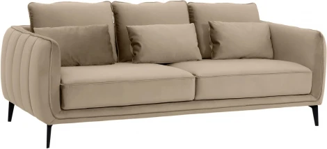 Диван Amsterdam трехместный ОГОГО (арт.583355), (Ткань/Светло-коричневый)