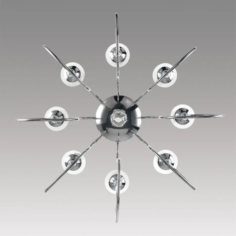 Подвесная люстра Lumion Laoka 8032/8 хром, металл/хрусталь Е14 8*40W 220V (подвески, на цепи, подсвечник, свеча)
