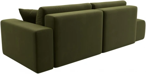 Диван прямой Лига-036 НПБ Модерн подлокотник справа (Зеленый/Микровельвет) Лига Диванов арт.121334