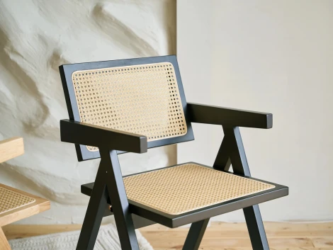 Комплект стульев Bellagio 2 шт. ОГОГО Обстановочка! 966296 (Ротанг,Массив,Дерево/Бежевый,Черный)