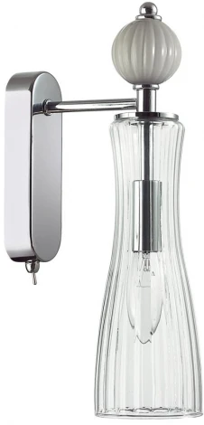 Бра с выключателем Lumion Emily 8269/1W хром/серый/прозрачный, металл/керамика/стекло Е14 1*40W 220V