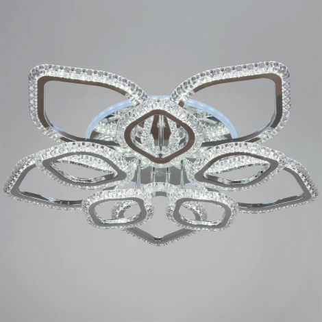 Потолочная люстра светодиодная на штанге с пультом с регулировкой цветовой температуры, яркости и ночным режимом Reluce 09865-0.3-5+5A CR (RGB)