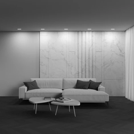 Встраиваемый светильник под гипсокартон Maytoni Basis DL066-12W3-6K-TRS-W (LED, 220V)