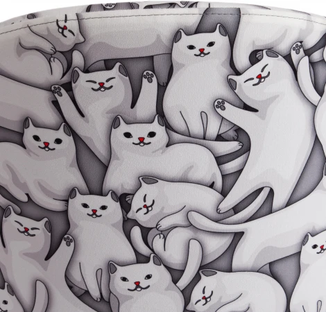 Кресло MELODY ткань/флок, серый, Cats/29 Tetchair 19026