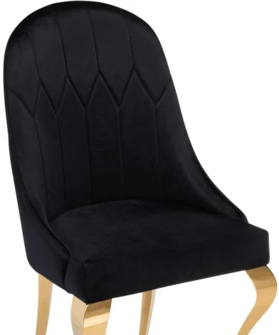 Стул Woodville на металлокаркасе Gustav black / gold 15384