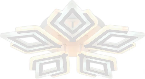 Потолочная люстра светодиодная Escada Ceres 10288/5LED 85Вт, с ПДУ, металл/акрил, белый (регулировка яркости, 220V, круглые)