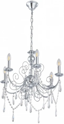 Подвесная люстра Arte Milano AM345620 345620/6 CR (220V, подвески, на цепи, подсвечник, свеча)