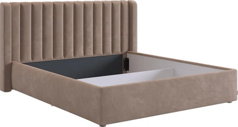 Каркас кровати Ева 160х200 см Mebelson (ДСП,ЛДСП,Велюр/Латте) арт.KM1.6-23.2763