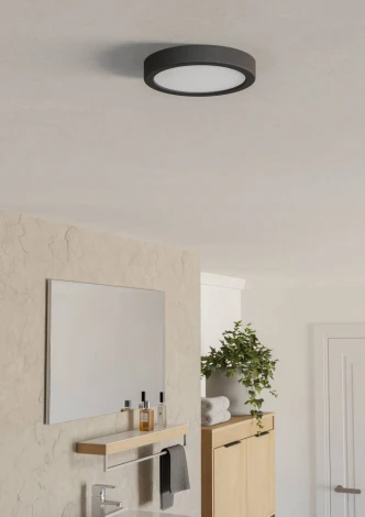 Настенно-потолочный светильник с регулировкой цветовой температуры Eglo Fueva 6 901324 7,5W(LED) 2700K, 4000K, 6500K, пластик, черный, белый