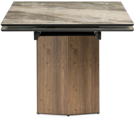 Стеклянный стол Woodville Монерон 200(260)х100х77 каталония / орех кантри 553539