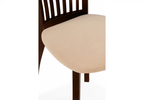 Стул деревянный Лидиос велюр тедди 008 / орех темный 639336