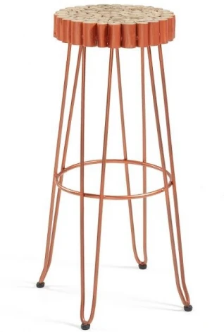 Барный стул La Forma (ex Julia Grup) Evento (Медный/ Металл)