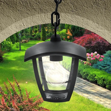 Уличный светильник подвесной ЭРА НСУ 07-40-001 «Марсель» черный (220V, на цепи, IP44)