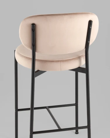 Стул полубарный Бриф VD велюр бежевый Stool Group УТ000042501
