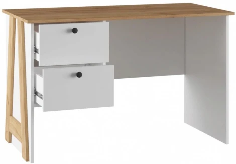 Письменный стол Теодора (Теодора белый / крафт золотой) Woodville арт.587604