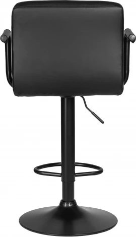 Стул барный DOBRIN KRUGER ARM BLACK (черный) 5011_BlackBase-LM BLACK, цвет сиденья черный, основания черный
