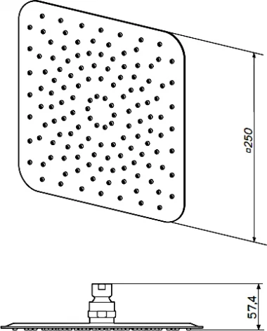 Верхний душ Am.Pm F05S0002 25 см