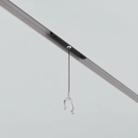Коннектор с тросовым подвесом Tau в шинопровод Gravity, черный Maytoni Technical Accessories for tracks Gravity TRA101SWT-2BB