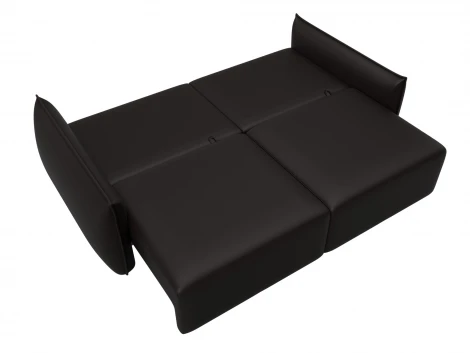 Диван прямой Лига-051 НПБ (ЛДСП,Брус,Фанера/Пластик/Экокожа/Коричневый) Лига Диванов 129879