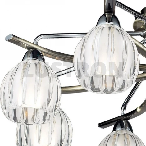 Потолочная люстра N-Light 404 404-08-13 chrome + antique brass