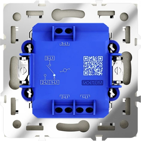 Проходной переключатель одноклавишный (шелк) Voltum S70 VLS010304