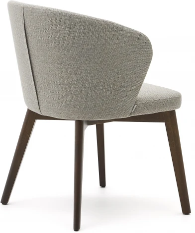 Стул Darice из коричневой синели с ножками в темной отделке La Forma (ex Julia Grup) арт.181596