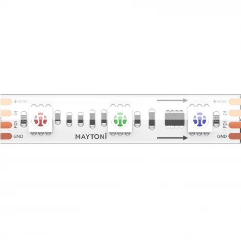 Светодиодная лента IP68 12В 5050 14,4Вт/м RGB 5м Maytoni SPI светодиодная лента 201245