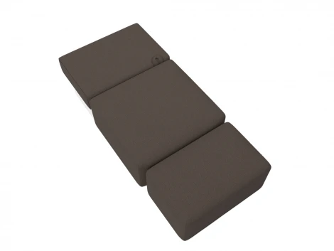 Модули диван и пуф Лига-060 НПБ (ЛДСП,Брус,Фанера,Рогожка/Коричневый) Лига Диванов 129739