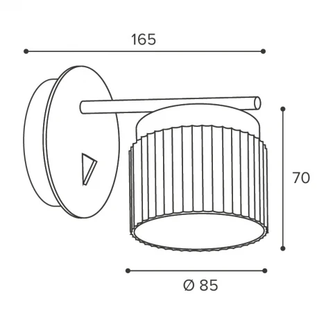 Настенный светильник Wolta WSL-GX53/W19BG под лампу GX53 Черный / Золотой MUSE
