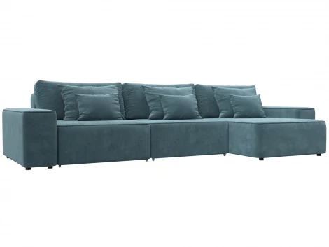 Диван угловой Лига-074 угол универсальный (ДСП/Пластик/Велюр/Бирюзовый) Лига Диванов 129861