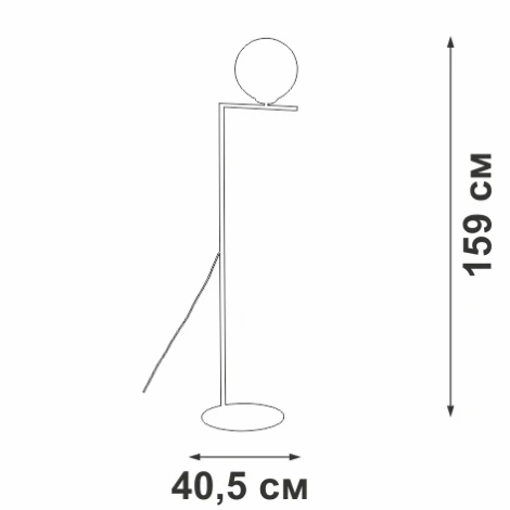 Торшер Vitaluce V3033-1/1P, 1xE27 макс. 40Вт (220V, шар)