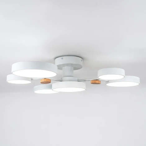 Потолочная люстра светодиодная с пультом с регулировкой цветовой температуры и яркости LED4U LED4U L3201-700 WT