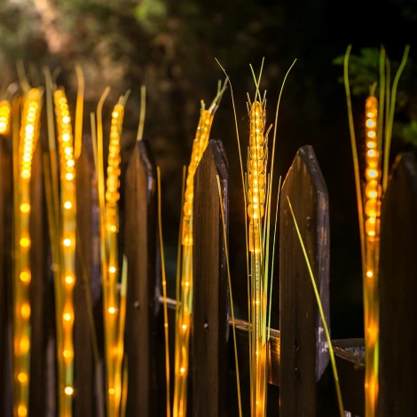 Садовый светильник на солнечной батарее «Колосья», в комплекте из 10 штук. 120 светодиодов, 1*АА Ni-Mh аккумулятор в/к. IP44 Uniel USL-S-817/PT800 CORN SET10