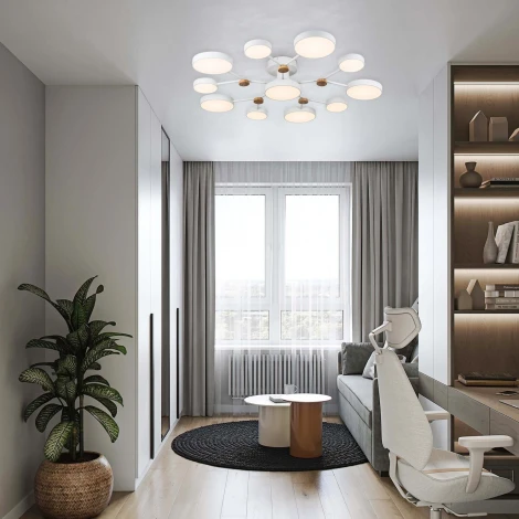 Потолочная люстра светодиодная с пультом с регулировкой цветовой температуры LED4U LED4U L3201-960 WT