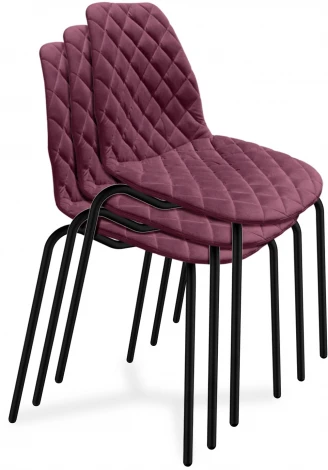 Стул SHT-ST29-C12/S130 ежевичное вино/черный муар от фабрики Sheffilton