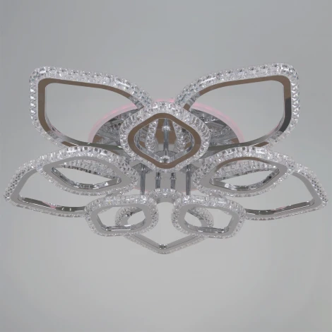 Потолочная люстра светодиодная на штанге с пультом с регулировкой цветовой температуры, яркости и ночным режимом Reluce 09865-0.3-5+5A CR (RGB)