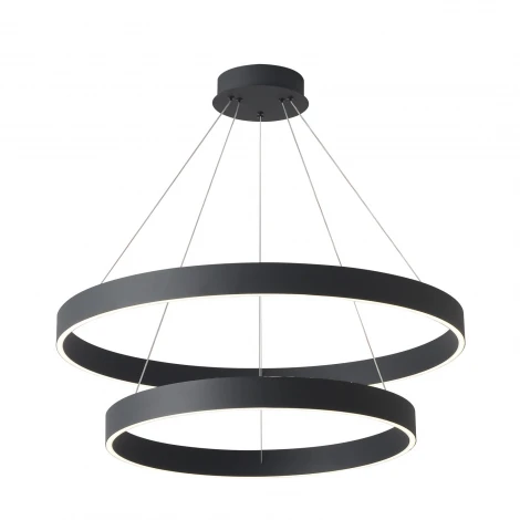 Подвесной светильник светодиодный кольцо с пультом Crystal Lux TRON SP123W LED BLACK