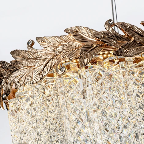 Подвесная люстра светодиодная хрустальная Modelux ML.8250.1100 GD