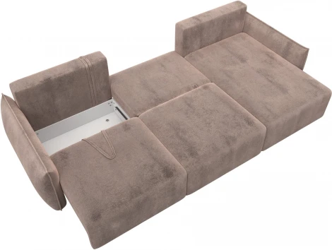 Диван угловой Лига-051 НПБ Лонг угол универсальный Лига Диванов (Велюр) арт.128665