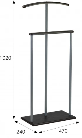 Вешалка костюмная Дэви 1 металлик/венге от фабрики Mebelik