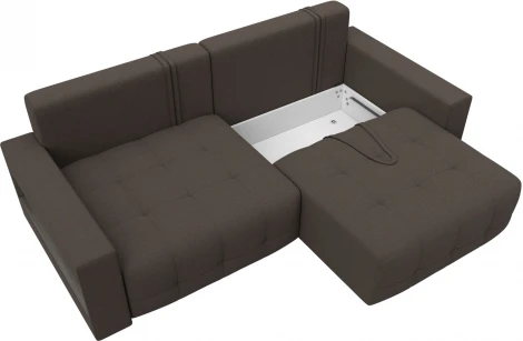 Диван прямой с полками Лига-053 НПБ Лига Диванов (Рогожка) арт.128885